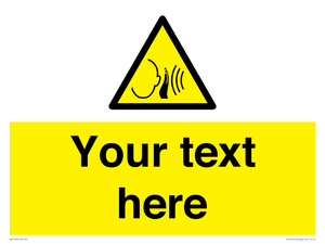 Custom warning sudden loud noise